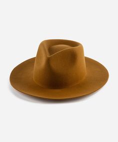 Gigi Pip felt hats for women - Zephyr Rancher - fedora teardrop crown with a stiff upturned brim [cinnamon] Western Style Panama Hat With Flat Crown For Fall, Solid Color Fedora With Curved Brim For Fall, Fall Fedora With Curved Brim, Classic Wide Brim Felt Hat For Fall, Fall Flat Brim Top Hat, Western Boater Hat With Curved Brim In Fur Felt, Western Fur Felt Boater Hat With Curved Brim, Classic Curved Brim Hat For Fall, Classic Wide Brim Panama Hat For Fall