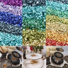 there are many different colors of glass beads