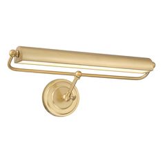 an image of a bathroom light fixture with gold metal finish and dimmer on the side