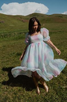 Cotton Candy Dreams Dress – Goldie Lew Jewelry Tie Dye Pattern, Tie Dye Patterns, Chiffon Fabric, Dream Dress, Cotton Candy, Spring Fashion, Puff Sleeve, The Dress, Tie Dye