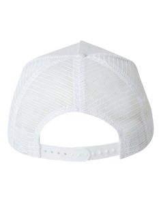 Five-Panel Mesh-Back Trucker Cap - WHITE - ADJUSTABLE | Valucap Five-Panel Mesh-Back Trucker Cap in White Size Adjustable Cap White, Unique Designers, Trucker Cap, Cotton Twill, Mesh, Hats, Free Shipping, White, Color