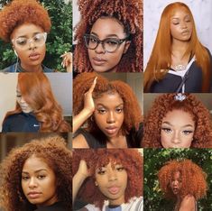 Ginger Hair Dyed, Cheveux Oranges, Cabello Afro Natural, Dyed Curly Hair, Girl Hair Colors, Ginger Hair Color, Dyed Hair Inspiration, Dyed Natural Hair, Pretty Hair Color