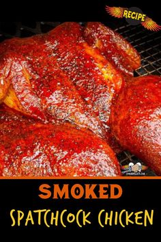 Smoked Spatchcock Chicken Smoked Spachocked Chicken, Traeger Spatchcock Chicken, Spatchcock Chicken Smoked, Easy Bbq Dinner, Smoked Spatchcock Chicken, Smoker Recipes Chicken, Cook A Whole Chicken, Smoked Whole Chicken