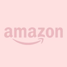 the amazon logo on a pink background