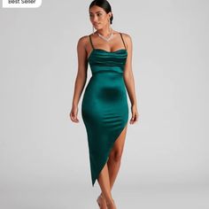 Brand: Windsor Color:Sage Size:Small Condition:New With Tags White And Silver Dress, Deep Red Dress, Rose Gold Sequin Dress, Windsor Dresses, Cowl Neckline, Satin Midi Dress, Short Mini Dress, Blue Midi Dress, Dream Dress