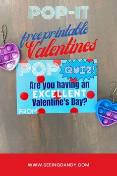 valentine's day pop - it free printables are perfect for kids to make