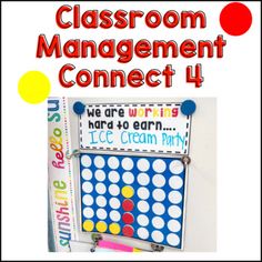 the classroom management connect 4 poster is shown