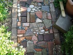 a walkway made out of rocks and stones