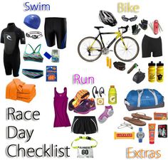 there are many items that can be found in the race day checklist on this page