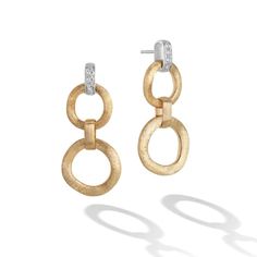 Marco Bicego Jewelry - Jaipur Collection 18K Yellow Gold Double Drop Earrings with Diamonds | Manfredi Jewels Indian Sunset, Pink City, Marco Bicego, Earrings Metal, Diamond Earring, Diamond Drop Earrings, House Gifts, Fine Watches, Earring Type