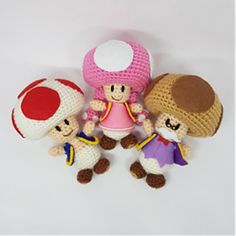 Crochet Toadette Hat, Crochet Toadette, Super Mario Pattern, Mario Mushroom Amigurumi, Toad From Mario Crochet, Crochet Koopa Shell Free Pattern, Mario Pattern