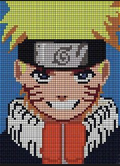 a cross stitch pattern with an image of a man in a hat and glasses on his head