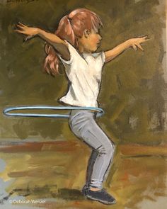 Deborah Wenzel (@wenzelworks) posted on Instagram: “Hula hoop #acrylicpainting #figurative #figurativepainting #allaprima #newmexicoartist #wenzelworks #visuallyimpairedartist” • Sep 29, 2020 at 10:11pm UTC Figure Studies, Figure Study, Hula Hoop, Figure Painting, Zelda Characters, Fictional Characters