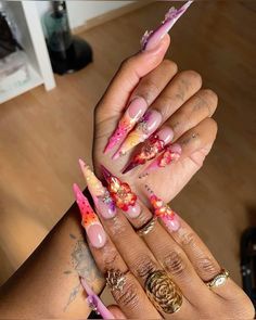 Vacation Nail Designs, Girly Nails, Stilleto Nails Designs, Spring Nail Designs, Brighter Days, Exotic Nails