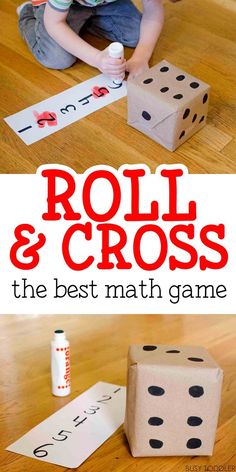 roll and cross the best math game for toddlers to practice their number recognition skills