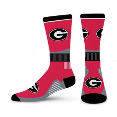 Tell everyone you’re a fan with these Brand-New "Sport Big Primary" Crew socks. Featuring a shaped heel pocket for enhanced fit and Moisture Management keeps you cool and comfortable. Makes a perfect gift for the fan in your life. They are a fashionable way to show your team pride from head to toe. Fits Men's Shoe size 10-13 Comfortably (Size Large). Officially licensed with long lasting woven team logos, and colors, that won’t let you down! Made with Sustainable Sourced Materials. Machine washa Men's Shoe, Sock Shop, Georgia Bulldogs, No Show Socks, Men Shoes Size, Socks And Hosiery, Crew Socks, Mens Fitness, Ncaa