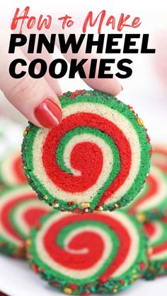 how to make pinwheel cookies on a plate