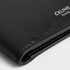 Bi-fold wallet in Grained calfskin - Black - 10B653BEN.38SI | CELINE Best Wallet, Aging Beautifully, Small Leather Goods, Calf Skin, Online Store, Im Not Perfect, Man Shop, Wallet, Leather