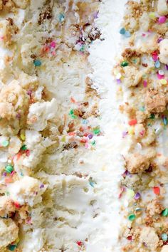 an ice cream cake with sprinkles and chocolate chips