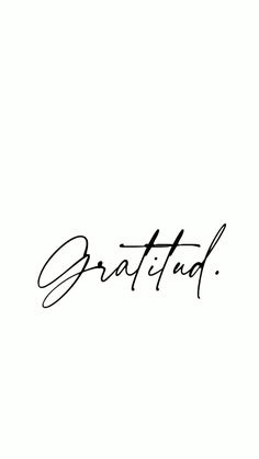 the word grateful written in cursive writing on a white background with black ink