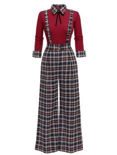 Plaid Jumpsuit, Elegante Casual, Plaid Pants, Chic Vintage, Really Cute Outfits, Mode Vintage, Looks Vintage, Retro Outfits