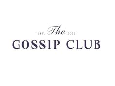 the gossip club logo on a white background