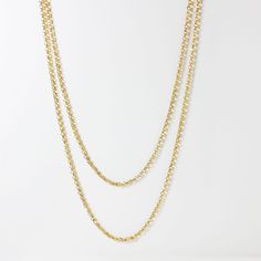 A gorgeous delicate solid gold  double chain necklace perfect for yourself or  for a gift.  Lovely accent piece for a stunning look.  They are perfect alone or layered with other pieces. 9k or 14k  Solid  Gold  Chain. Metal: Solid 9k or 14K Yellow Gold, Rose Gold or White Gold. Solid gold chain 9k or 14k Yellow, Rose Gold or White Gold.   The chain used is 0.80mm thick (approx. 0.031in) and has a spring ring clasp. All of the jump rings are soldered close. DISPATCH TIME  ▹ 5-7 working days to di Elegant Double Chain Link Layered Necklace, Minimalist Double Chain Yellow Gold Necklace, Dainty Double Chain Link Necklace, Gold Link Necklaces For Layering, Gold Link Necklace For Layering, Dainty Yellow Gold Double Chain Necklace, Gold Plated Double Chain Link Necklace, Yellow Gold Double Chain Link Necklace, Delicate Double Chain Necklace