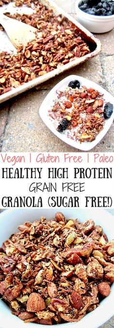 healthy high protein granola sugar free breakfast