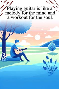 A watercolor image of someone playing an acoustic guitar under a tree in a relaxing environment. Cognitive Functions, Types Of Guitar, Playing The Guitar, Guitar Lovers, Guitar Players, Beautiful Guitars, Acoustic Guitars