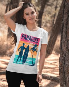 Paradise sunset surf style #sayinggiftShirt #sayingShirtWomen #sayingshirtmen#TypographyLover #Tshirt #Womenstshirt #Hoodie #Tank #Crewneck #Longsleevetshirt #BaseballTee #Cases #Mugs #Totes #fashion2020 #womenfashion2020 #fashionstyle2020 #Tshirt2020 #tshirtdesign2020 Sunset Surf, Surf Style, T Shirt Dress, Shirt Style, Paradise