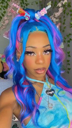 Edgy Blonde Hair, Colored Hairstyles, Braided Hairstyles For Black Women Cornrows, Black Ponytail Hairstyles, Creative Hair, Wig Color, Pretty Hair Color, Black Curly Hair