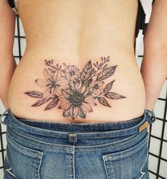 Lower Back Floral Tattoo, Back Floral Tattoo, Womens Back Tattoos, Recovery Tattoos, Tattoos For Her, Back Tattoos For Women, Lower Back Tattoo, Tattoo Coverup