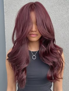 Deep Red Hair, Red Hair Color Ideas, Dark Red Hair Color, Rambut Brunette