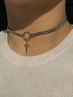 Men Choker, Gothic Pendant, Feminine Jewelry, Mens Fashion Jewelry, Unisex Bracelets, Chain Necklaces, Silver Accessories, Men's Necklace, Trendy Jewelry