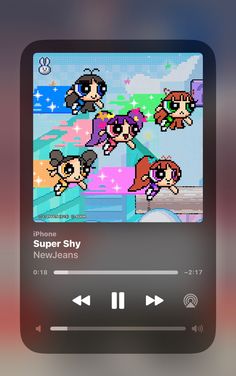 an iphone screen showing the music player for super shy