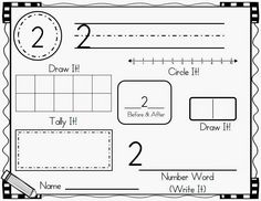 a printable worksheet for numbers and words