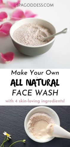 DIY Organic Facial Washing Grains Recipe (DIY Face Cleanser) | Organic Skin Care + Natural Skincare Tips - #facewash #skincarerecipes #naturalskincare #diybeauty #homemadeskincare All Natural Face Wash