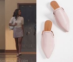 American Wardrobe, American Clothes, Pink Mules, Worn On Tv, Mule Shoes, American Fashion, Clothes Style