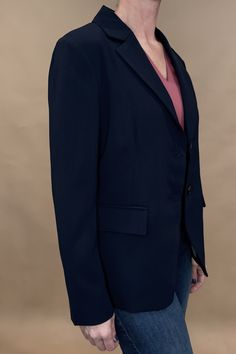 Experience timeless style with our classic navy blazer. The perfect layering piece, our blazer is lined for added comfort. Elevate your look by pairing it with light denim for a chic and sophisticated style. Elevate your wardrobe with our Navy Blazer! Fit: consider sizing down in this blazer, Amber is modeling size extra small (she's 5'6") Contents: polyester blend Imported. Navy Fitted Single-breasted Outerwear, Navy Timeless Single-breasted Blazer, Navy Single-breasted Long Sleeve Outerwear, Navy Double-breasted Blazer With Pockets, Luxury Navy Single-breasted Blazer, Nickel And Suede, Navy Blazer, How To Make Handbags, Elevate Your Look