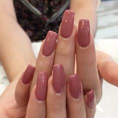 Coffin Vs Square Nails, Nails Classy, Acrylic Nails Coffin Short, Pink Acrylic Nails, Neutral Nails, Square Acrylic Nails, Minimalist Nails