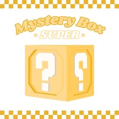 An image showcasing petimint's Mystery Box Super, a yellow mystery box adorned with a question mark on the side, evoking classic video game imagery. The box is positioned against a white background framed by a checkerboard border. Above it, Mystery Box SUPER is displayed in a stylized font—an ideal Halloween treat for the comfort-loving gamer. Deck Accessories, Nintendo Switch Lite, Nintendo Switch Accessories, Mystery Games, Mystery Bag, Switch Lite, Overalls Pants, Game Card, Stardew Valley