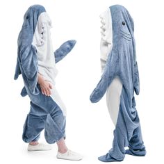 Oversize cozy shark blanket adult and teen, shark onesie kids, shark hoodie blanket shark costume shark pajamas women