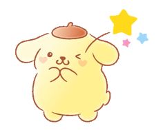 a cartoon dog with a star on its head