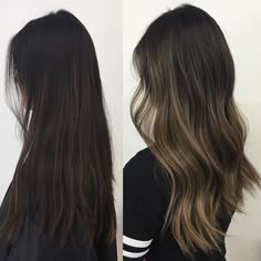 Baby Lights Black Hair, Baby Highlights Dark Hair, Balayage Black, Dark Balayage, Black Hair Ombre, Baby Highlights, Colorful Hairstyles, Baby Lights