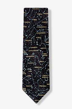 Connect The Dots Tie Blue Astronomy, Astronomy Constellations, Gemini And Virgo, Blue Necktie, Navy Blue Tie, Celestial Wedding, Mens Ties, Connect The Dots, Mens Neck Ties