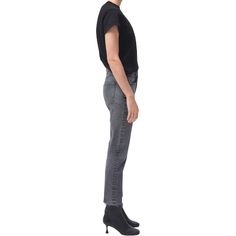 AGOLDE's signature slim straight leg. With a better-than-vintage aesthetic, the Riley is an iconic brand favorite. The flattering high-rise and straight leg fits close to the body for a universally loved look. This fit is crafted from stretch denim and runs true to size. Looks Like: Medium grey with subtle fading and whiskering, a distressed but finished hemFeels Like: Organic cotton with eco lycra for the perfect amount of stretch Power Couple, Clothes Collection, Vintage Aesthetic, The Body, Stretch Denim, Straight Leg, High Rise, Organic Cotton, Top Outfits