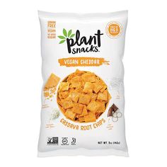 plant snacks vegan cheddar chips, 1 5 ounce bag pack of 6