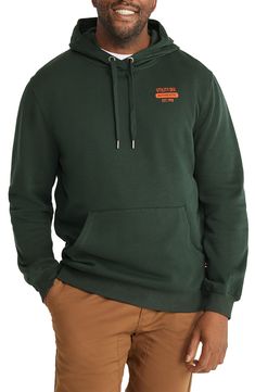 Relaxed and comfortable, this hoodie made of cotton and recycled fibers sports an easy fit that's perfect for layering in the cold. 30" length (size Large)     Drawstring hood     60% cotton, 40% recycled polyester     Machine wash, line dry     Imported Green Cotton Athleisure Hoodie, Casual Cotton Hoodie For Outdoor Activities, Cotton Moisture-wicking Sweatshirt For Fall, Moisture-wicking Cotton Sweatshirt For Fall, Recycled Polyester Long Sleeve Hoodie With Drawstring, Recycled Polyester Hoodie With Drawstring Hood, Casual Green Moisture-wicking Sweatshirt, Fall Cotton Moisture-wicking Sweats, Fall Moisture-wicking Cotton Sweats