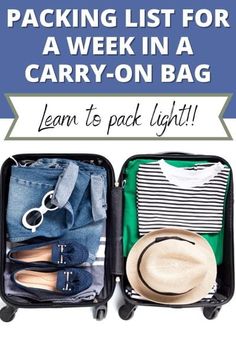 packing list for a week in a carry - on bag learn how to pack light