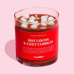 Hot Cocoa Candle - ONFEMME By Lindsey's Kloset Cozy Cuddles, Dark Chocolate Caramel, Candle Obsession, Female Leaders, Caramel Buttercream, Preppy Christmas, Hot Coco, Cute Candles, Christmas Room Decor